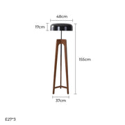 Wildwood Loop Wood Dome Table & Floor Lamp — gallery image 14