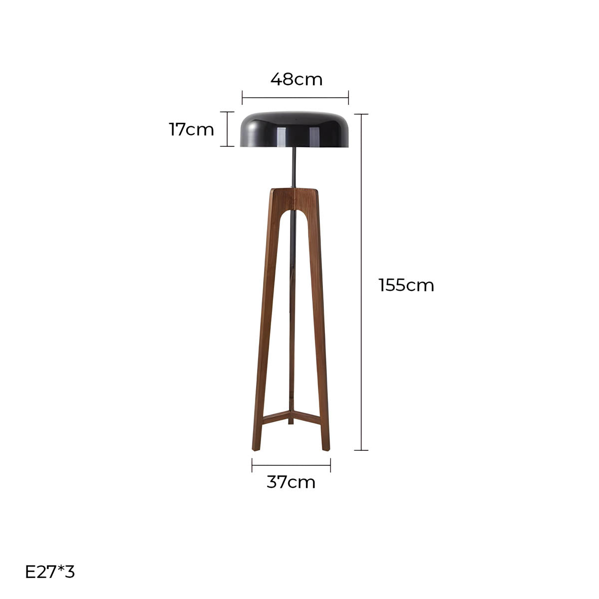 Wildwood Loop Wood Dome Table & Floor Lamp — gallery image 14