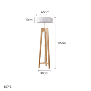 Wildwood Loop Wood Dome Table & Floor Lamp — gallery image 15