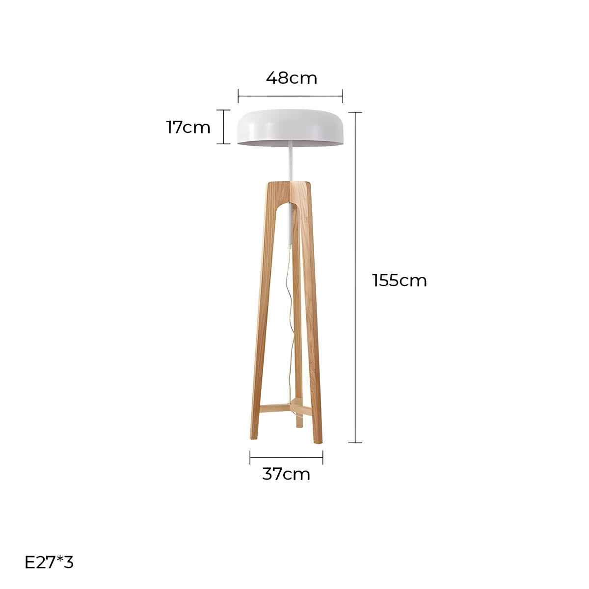 Wildwood Loop Wood Dome Table & Floor Lamp — gallery image 15
