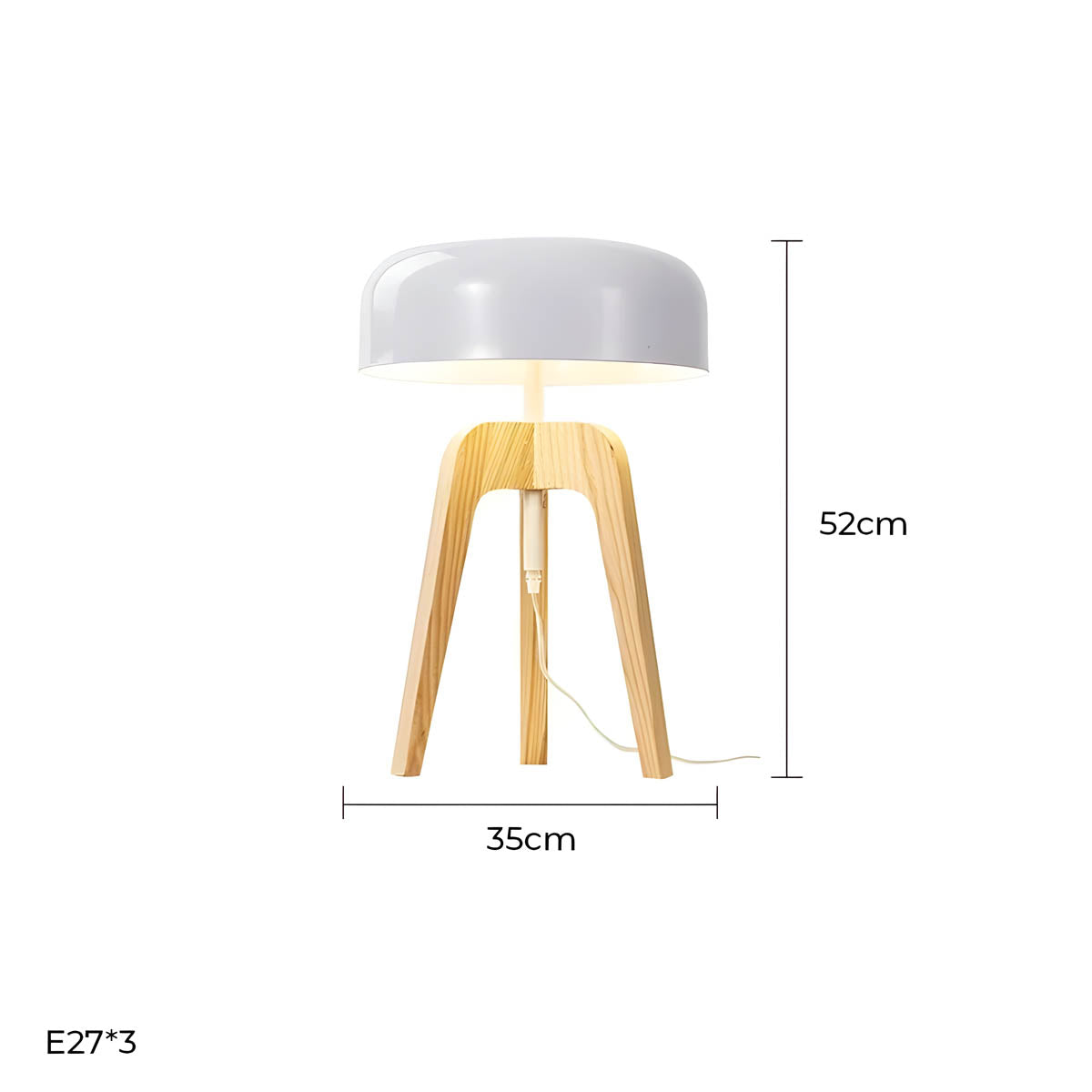 Wildwood Loop Wood Dome Table & Floor Lamp — gallery image 13