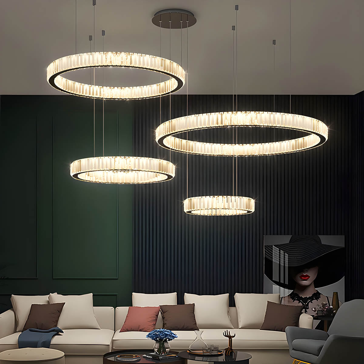 
Briarley Loop Crystal Ring Chandelier — photo 2