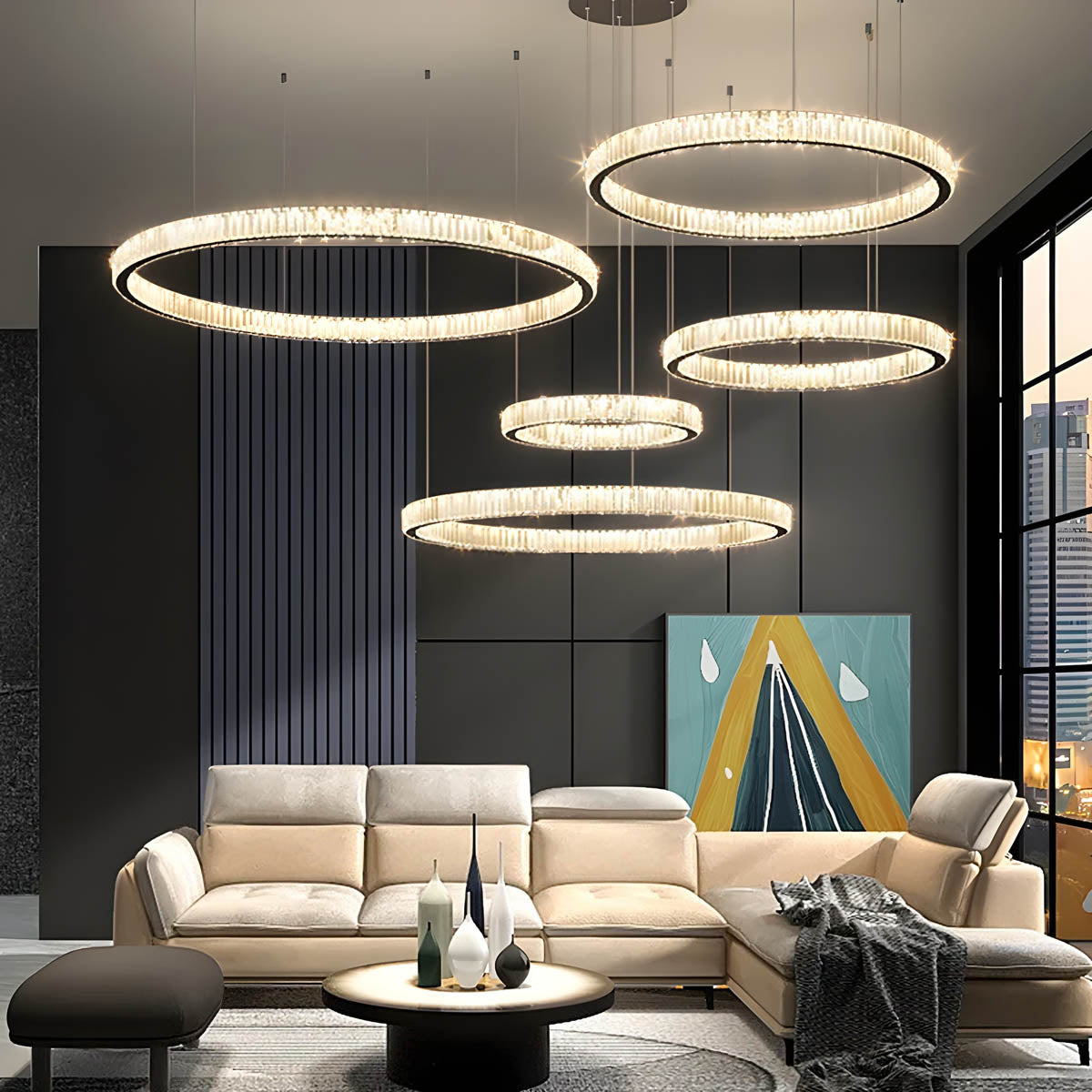 
Briarley Loop Crystal Ring Chandelier — photo 6