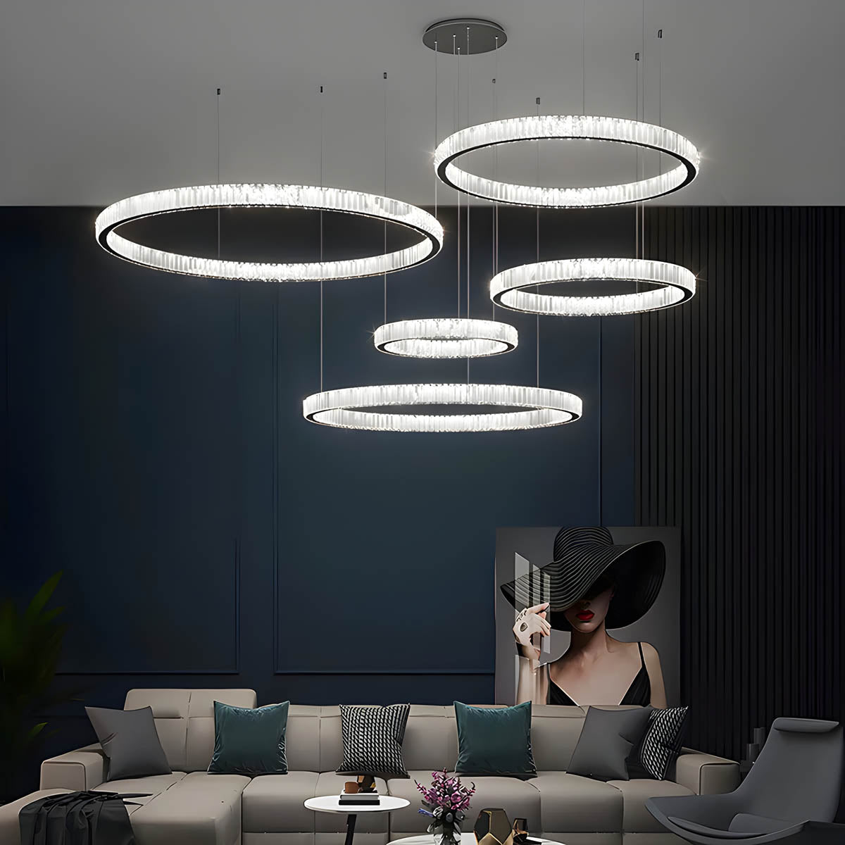 
Briarley Loop Crystal Ring Chandelier — photo 5