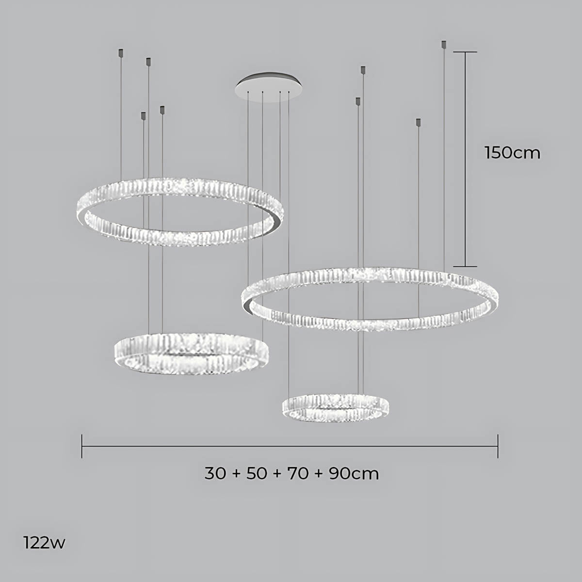 
Briarley Loop Crystal Ring Chandelier — photo 44