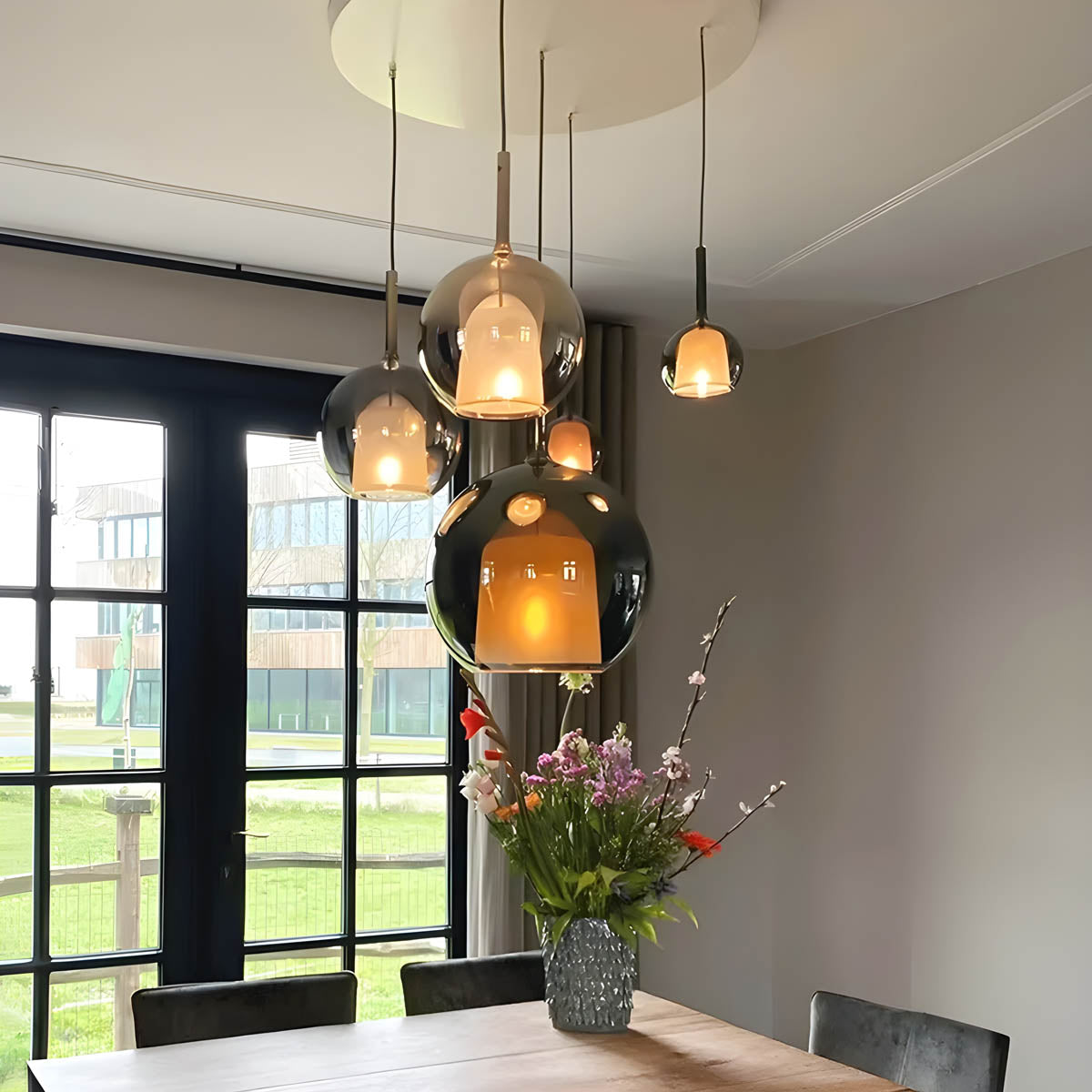 Cranford Loop Glass Globe Pendant Light — gallery image 9