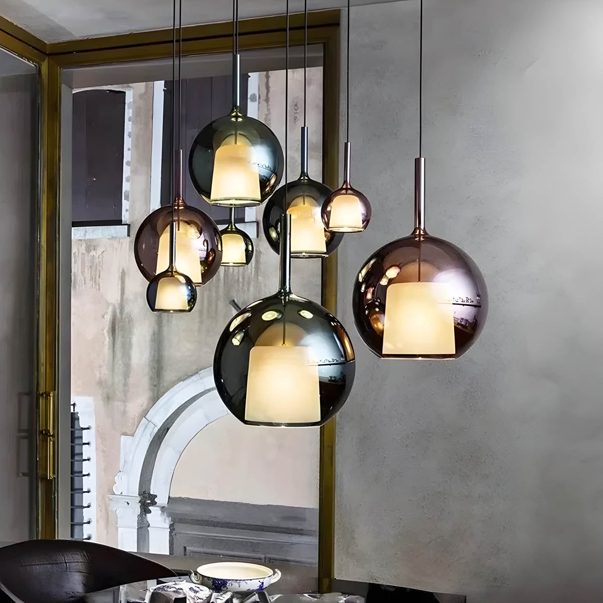 Cranford Loop Glass Globe Pendant Light — gallery image 8