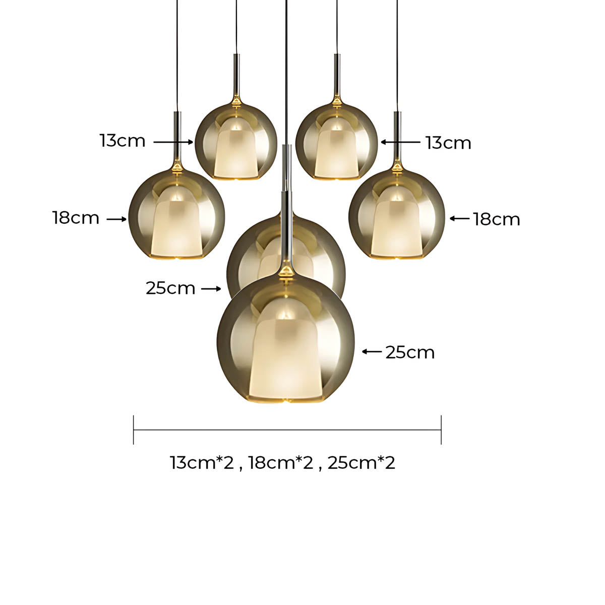 Cranford Loop Glass Globe Pendant Light — gallery image 15