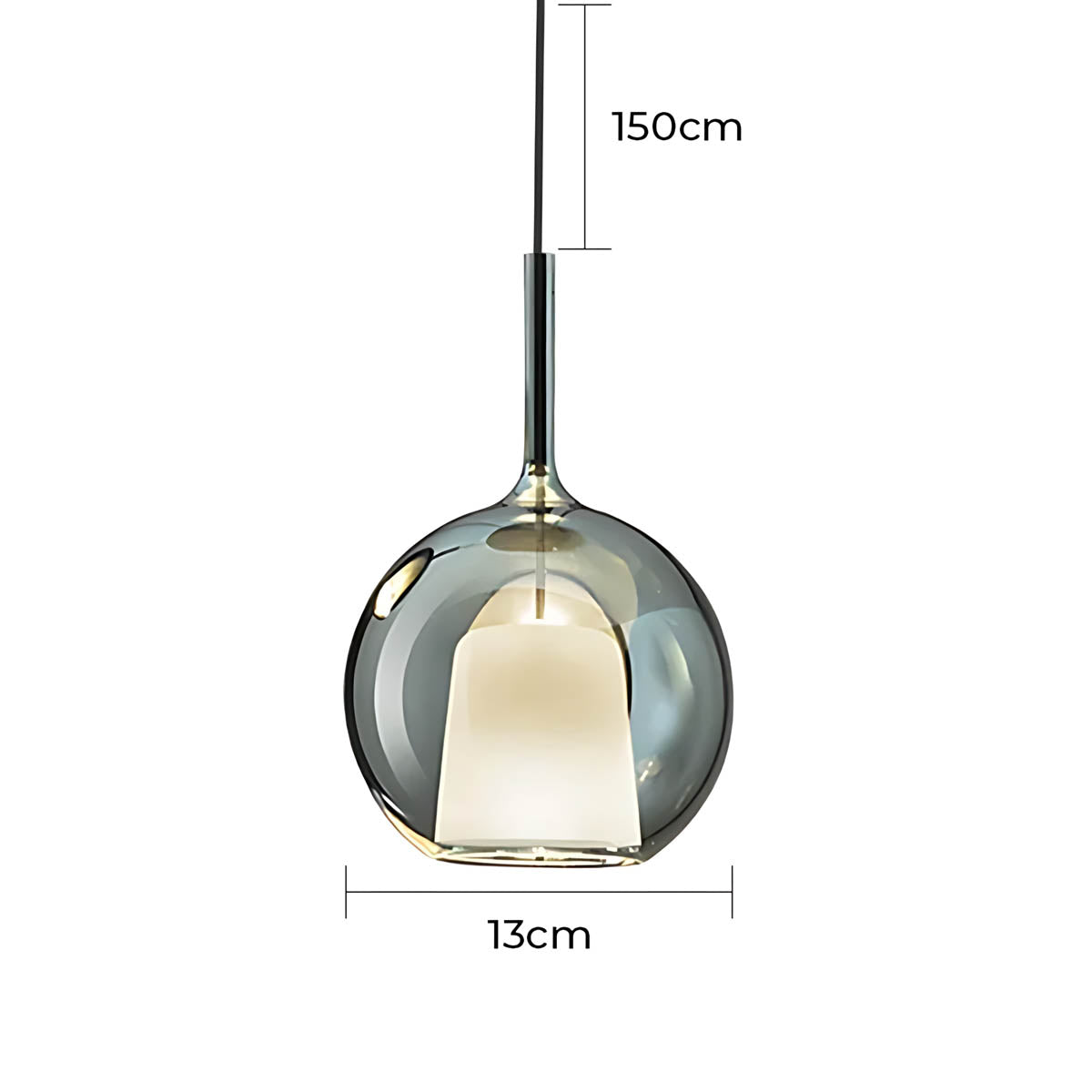 Cranford Loop Glass Globe Pendant Light — gallery image 17