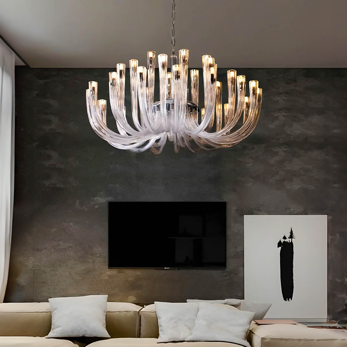 Mossley Loop Glass Chandelier — gallery image 4