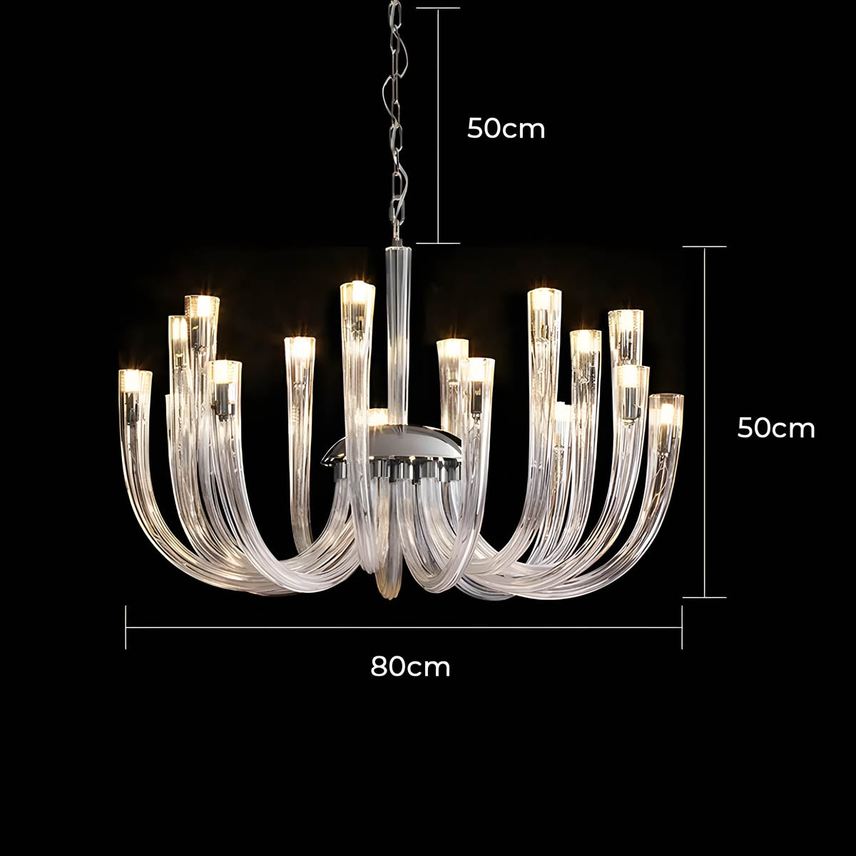 Mossley Loop Glass Chandelier — gallery image 16