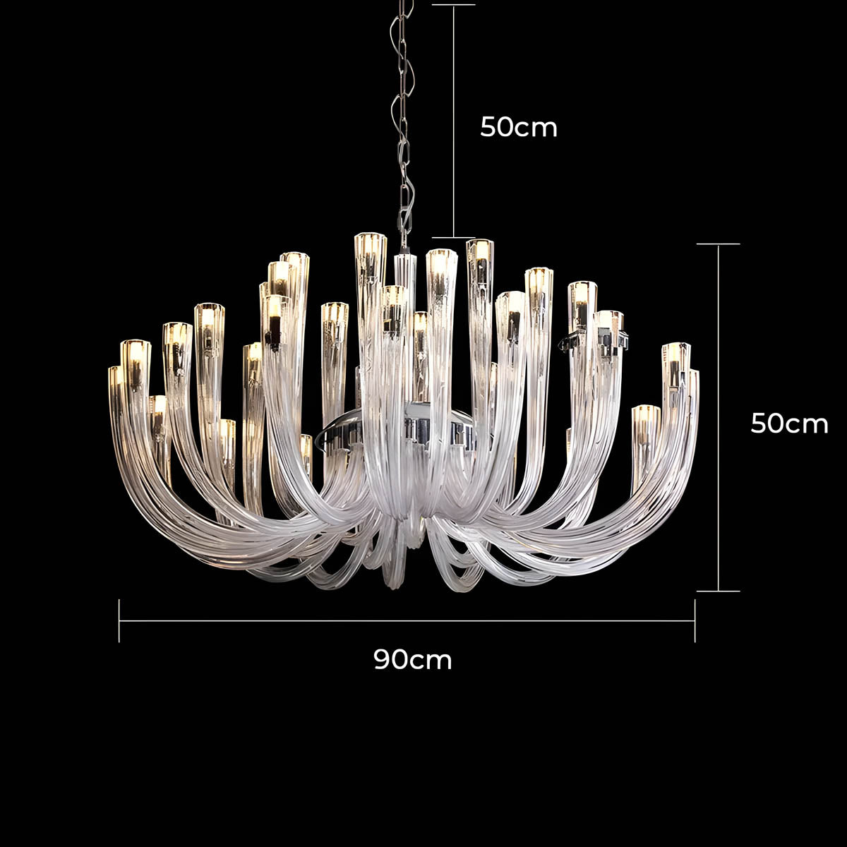Mossley Loop Glass Chandelier — gallery image 17