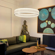 Oakmere Loop Iron Pleated Pendant Light — gallery image 2