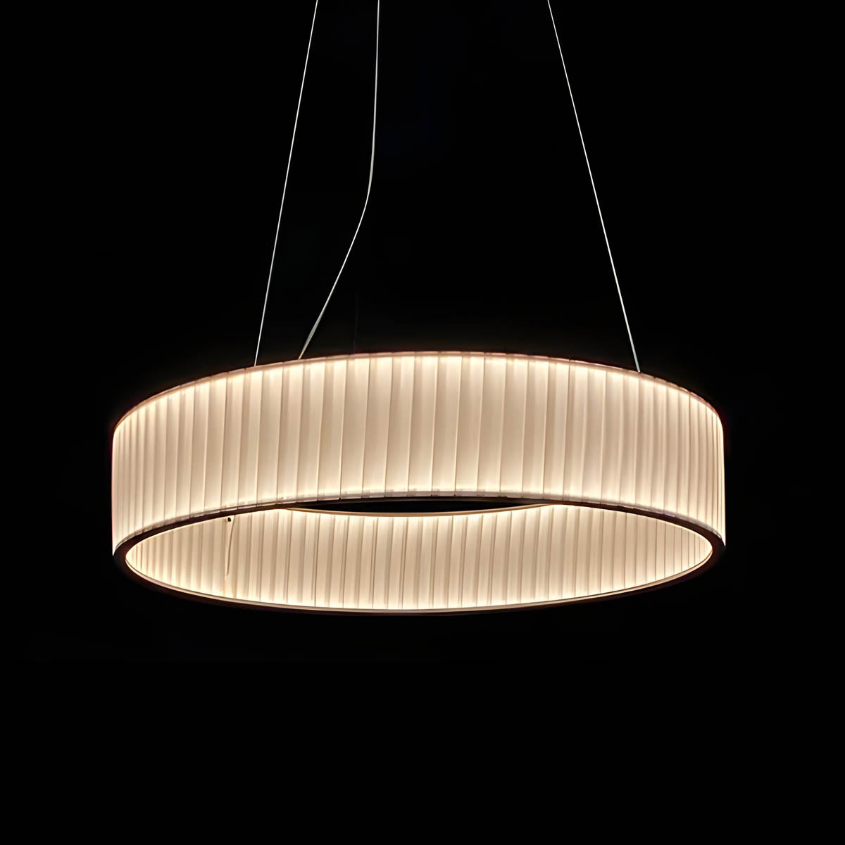 Oakmere Loop Iron Pleated Pendant Light — gallery image 8