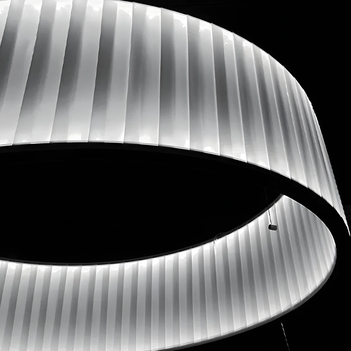 Oakmere Loop Iron Pleated Pendant Light — gallery image 9