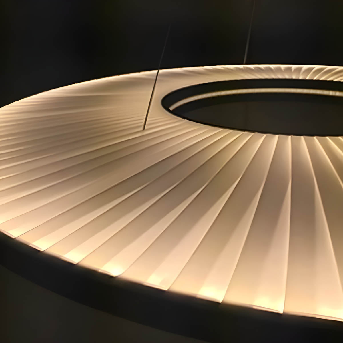 Oakmere Loop Iron Pleated Pendant Light — gallery image 10
