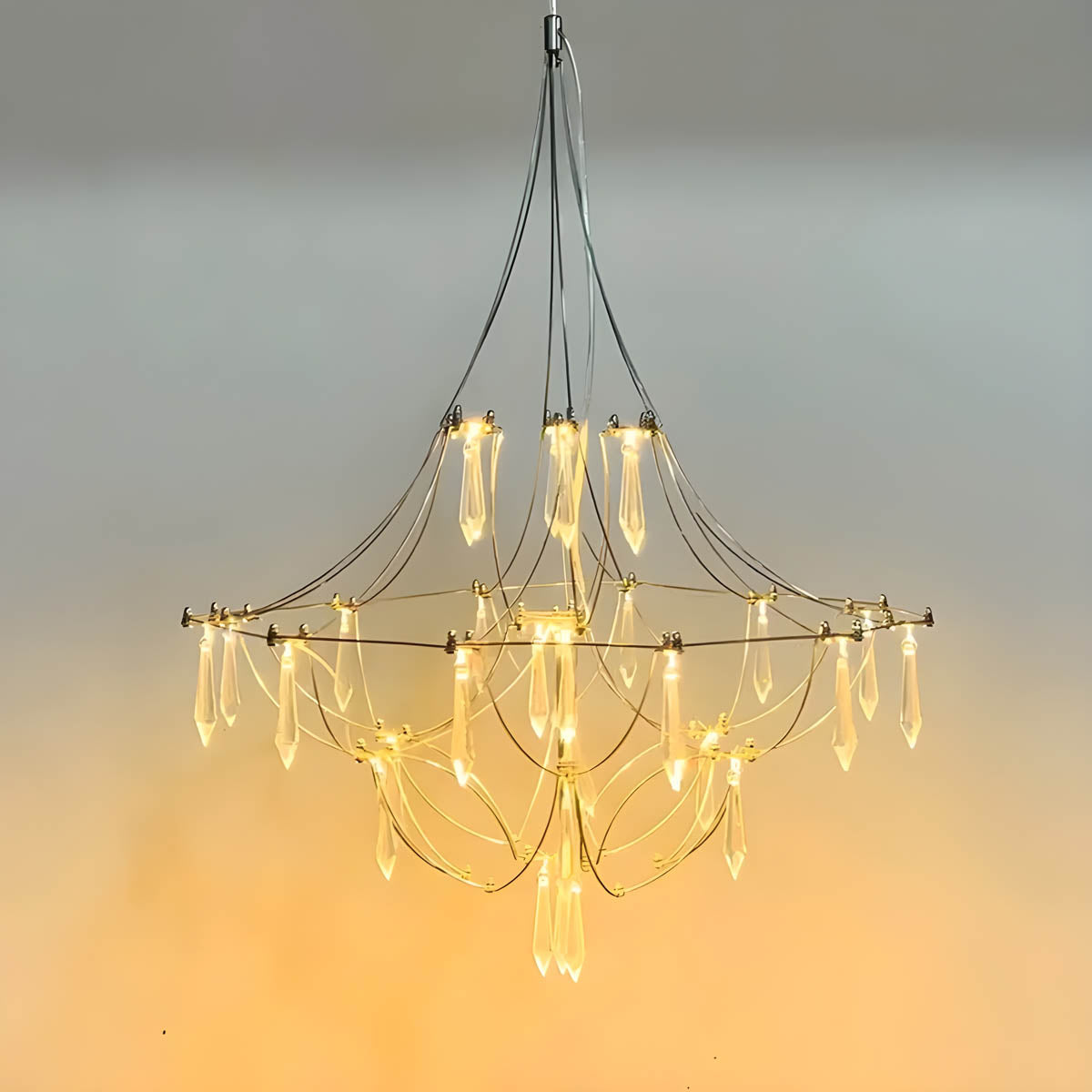 Rosewood Loop Crystal Chandelier — gallery image 9