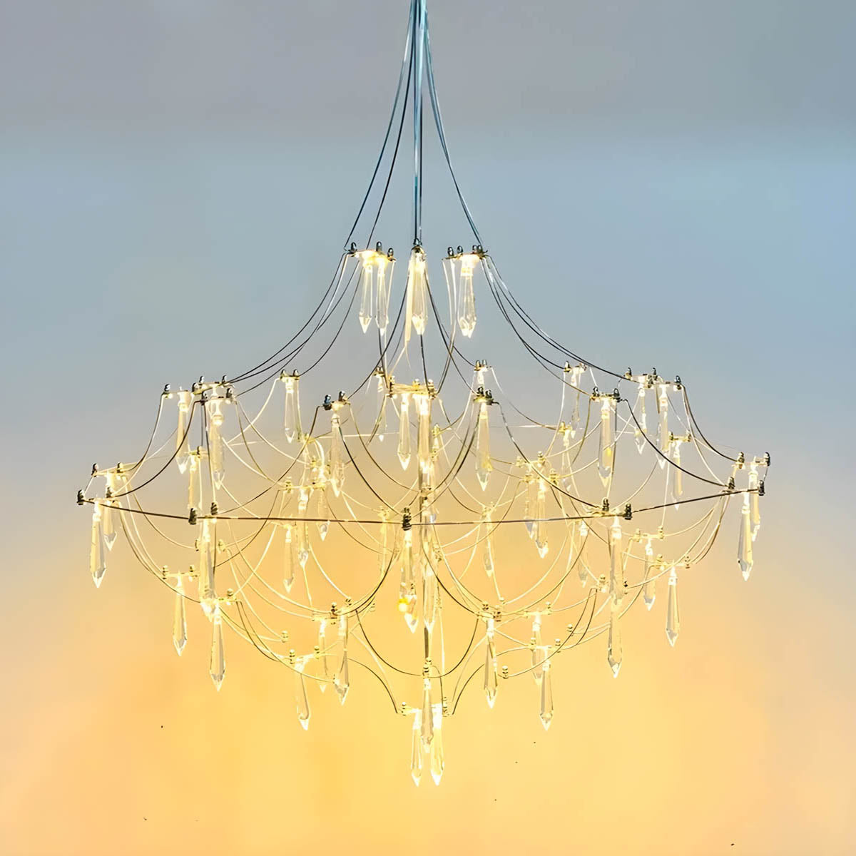 Rosewood Loop Crystal Chandelier — gallery image 10