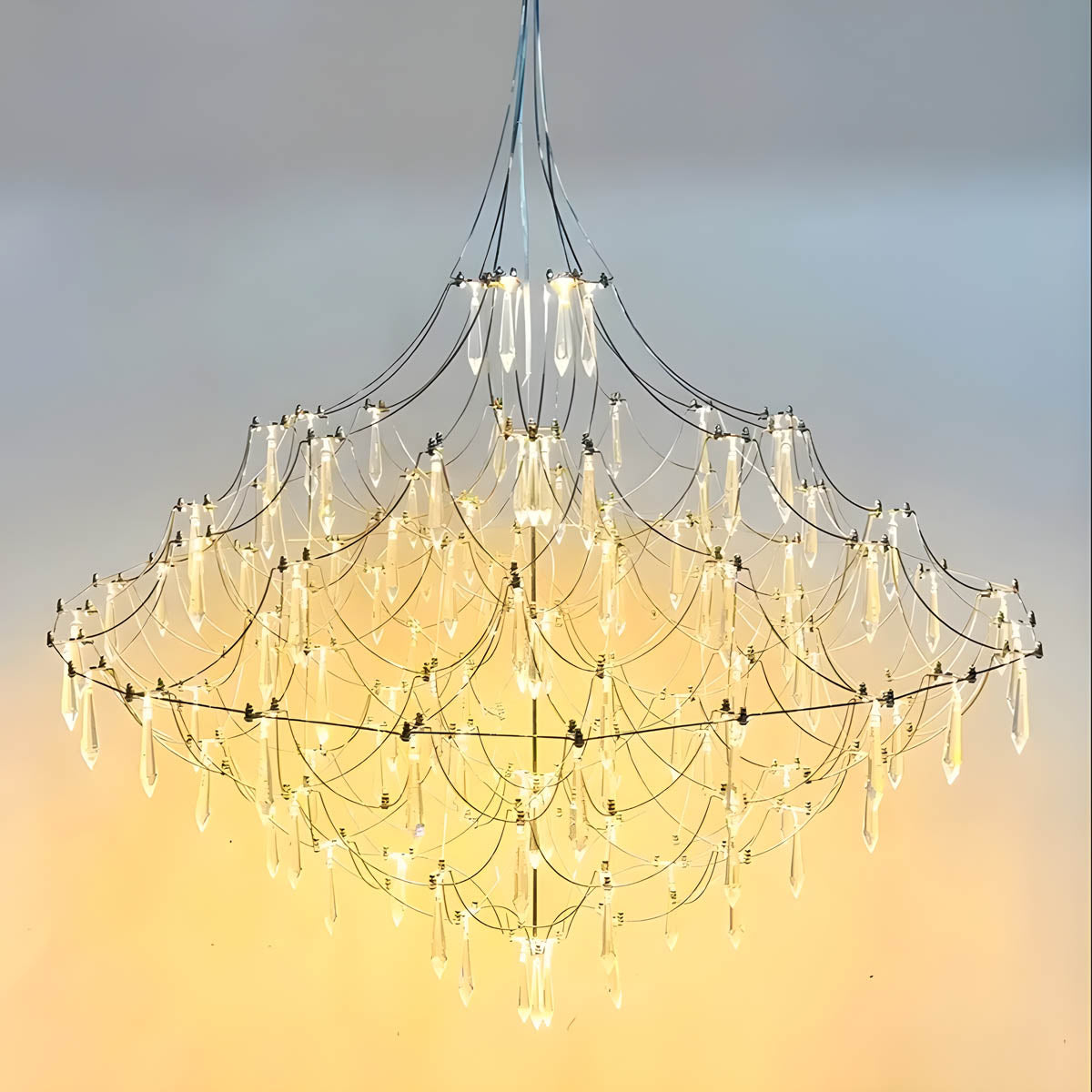 Rosewood Loop Crystal Chandelier — gallery image 11