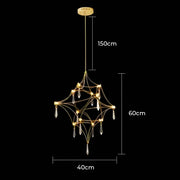 Rosewood Loop Crystal Chandelier — gallery image 18