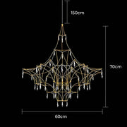 Rosewood Loop Crystal Chandelier — gallery image 19