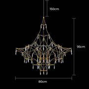 Rosewood Loop Crystal Chandelier — gallery image 20