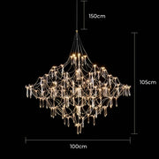 Rosewood Loop Crystal Chandelier — gallery image 21