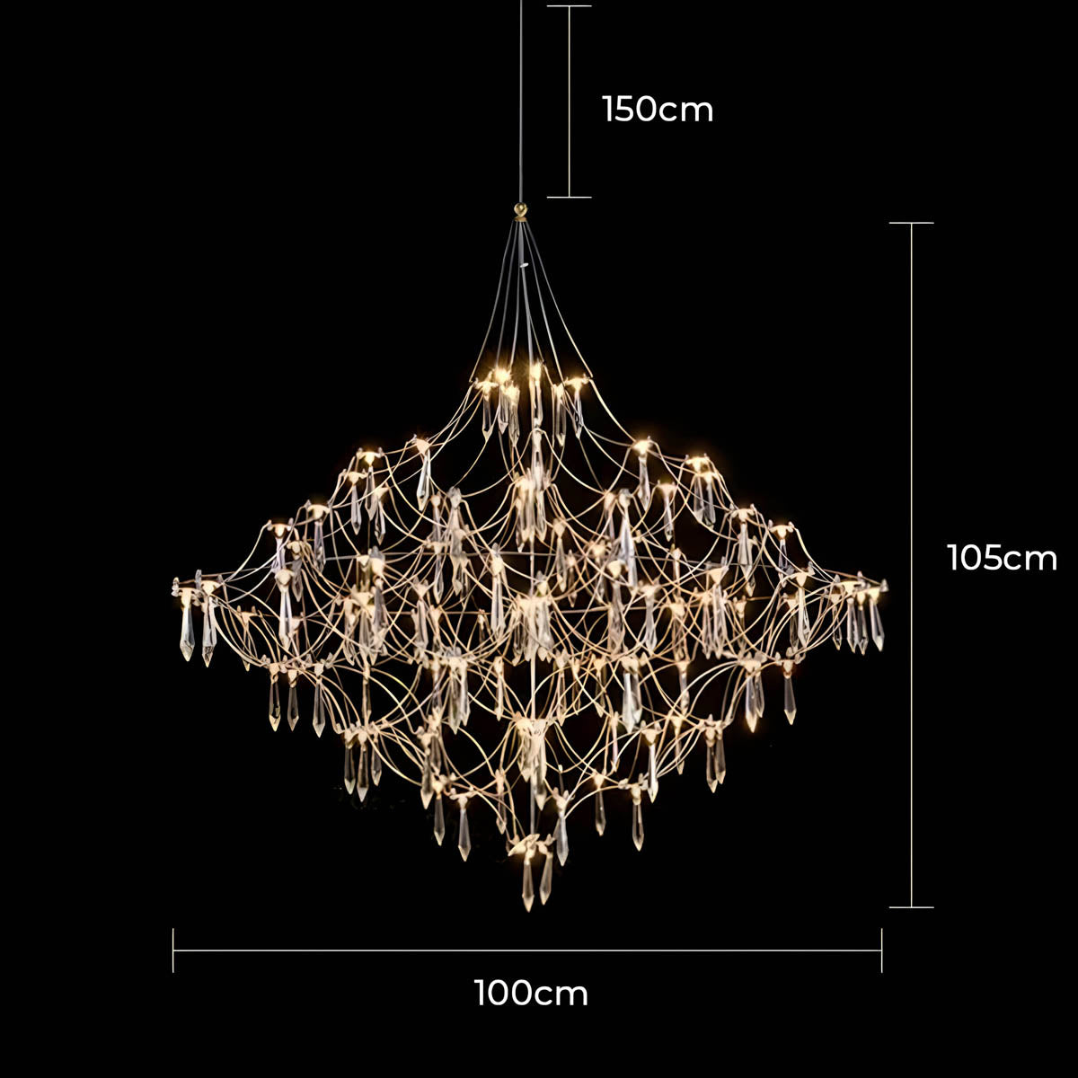 Rosewood Loop Crystal Chandelier — gallery image 21