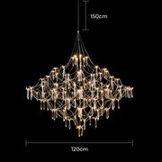 Rosewood Loop Crystal Chandelier — gallery image 22