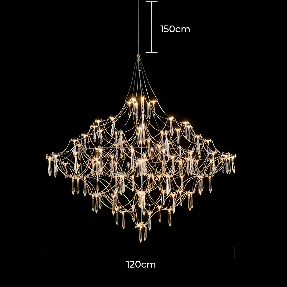 Rosewood Loop Crystal Chandelier — gallery image 22