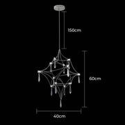 Rosewood Loop Crystal Chandelier — gallery image 13