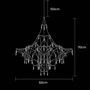 Rosewood Loop Crystal Chandelier — gallery image 14