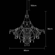 Rosewood Loop Crystal Chandelier — gallery image 15