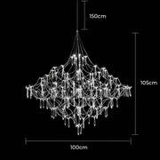 Rosewood Loop Crystal Chandelier — gallery image 16