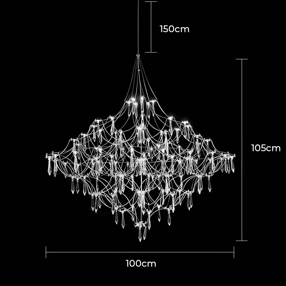 Rosewood Loop Crystal Chandelier — gallery image 16