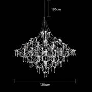 Rosewood Loop Crystal Chandelier — gallery image 17