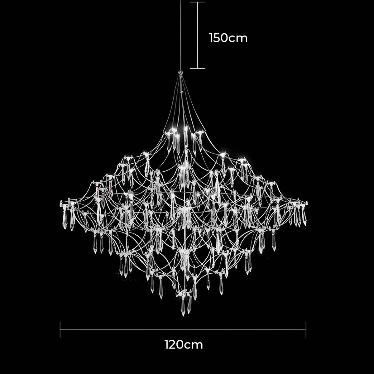 Rosewood Loop Crystal Chandelier — gallery image 17