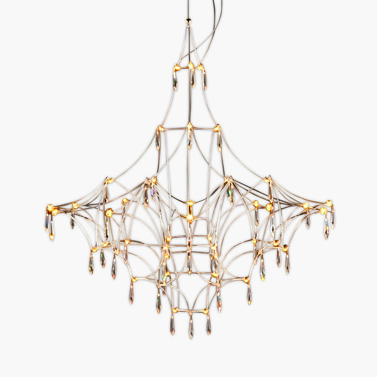Rosewood Loop Crystal Chandelier — gallery image 1