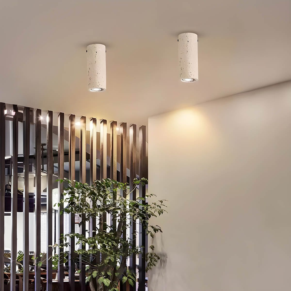 Willoughby Loop Travertine Ceiling Light — gallery image 3