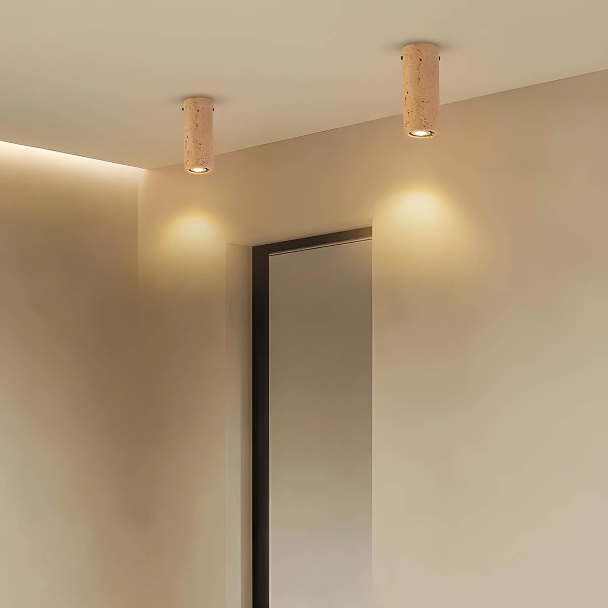 Willoughby Loop Travertine Ceiling Light — gallery image 11