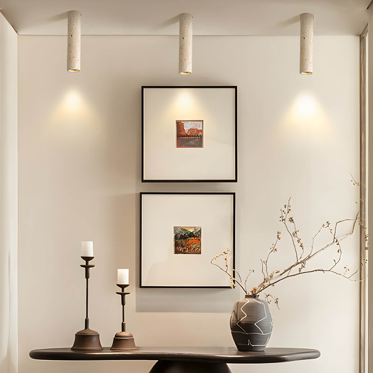 Willoughby Loop Travertine Ceiling Light — gallery image 7