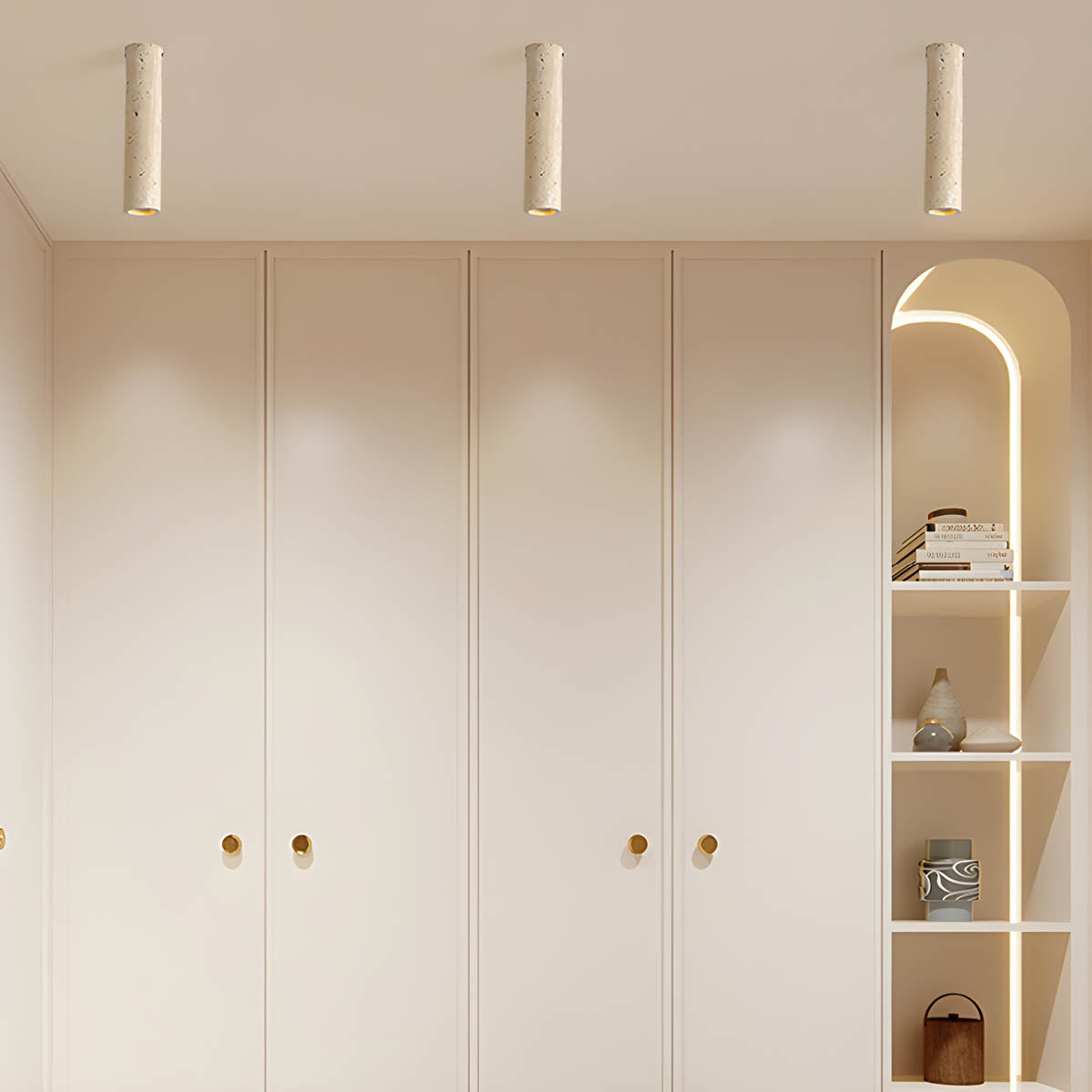Willoughby Loop Travertine Ceiling Light — gallery image 12