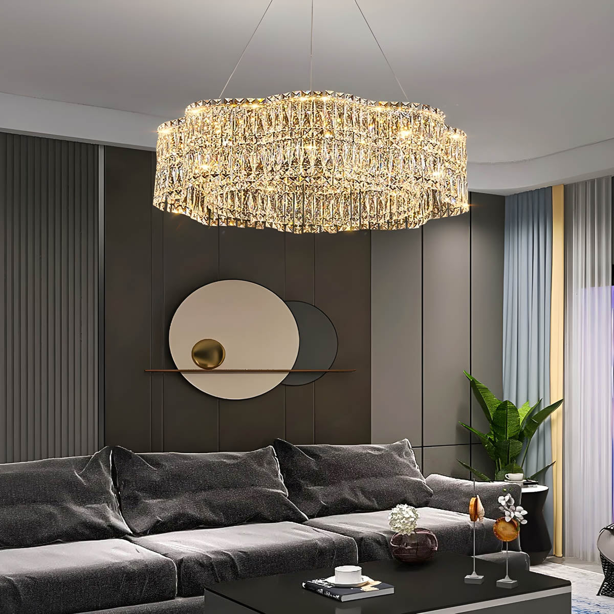 Acorn Loop Crystal Linear Chandelier — gallery image 5