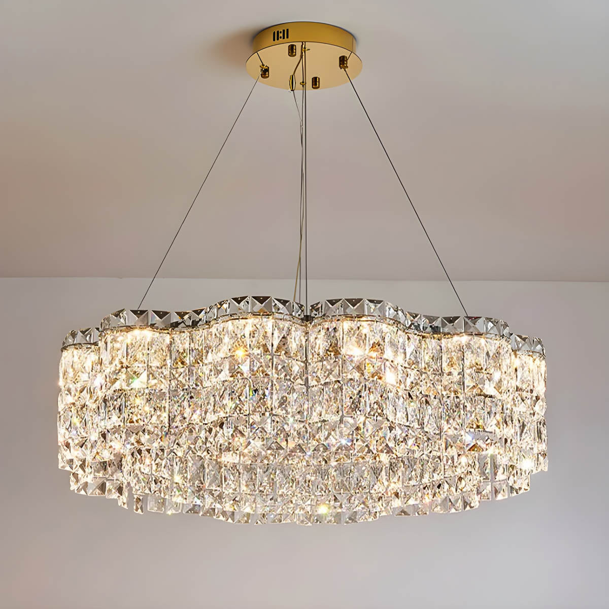 Acorn Loop Crystal Linear Chandelier — gallery image 9