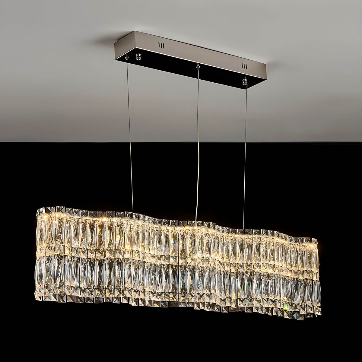 Acorn Loop Crystal Linear Chandelier — gallery image 8