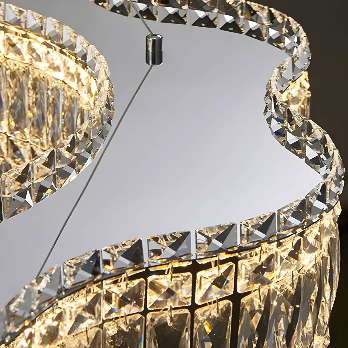 Acorn Loop Crystal Linear Chandelier — gallery image 13