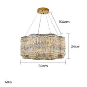Acorn Loop Crystal Linear Chandelier — gallery image 22