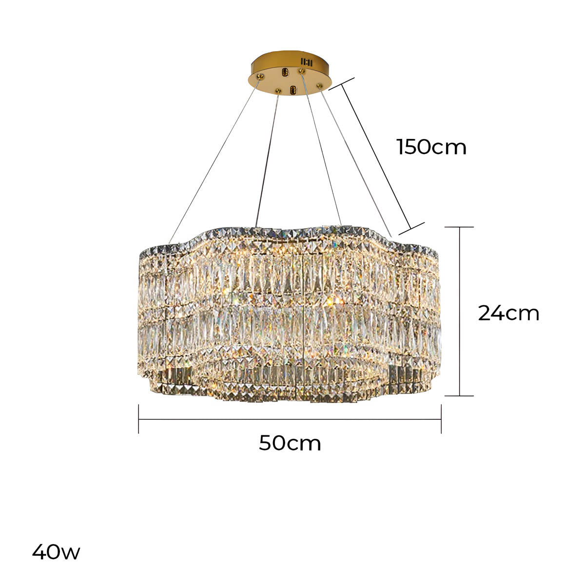 Acorn Loop Crystal Linear Chandelier — gallery image 22