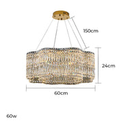 Acorn Loop Crystal Linear Chandelier — gallery image 23
