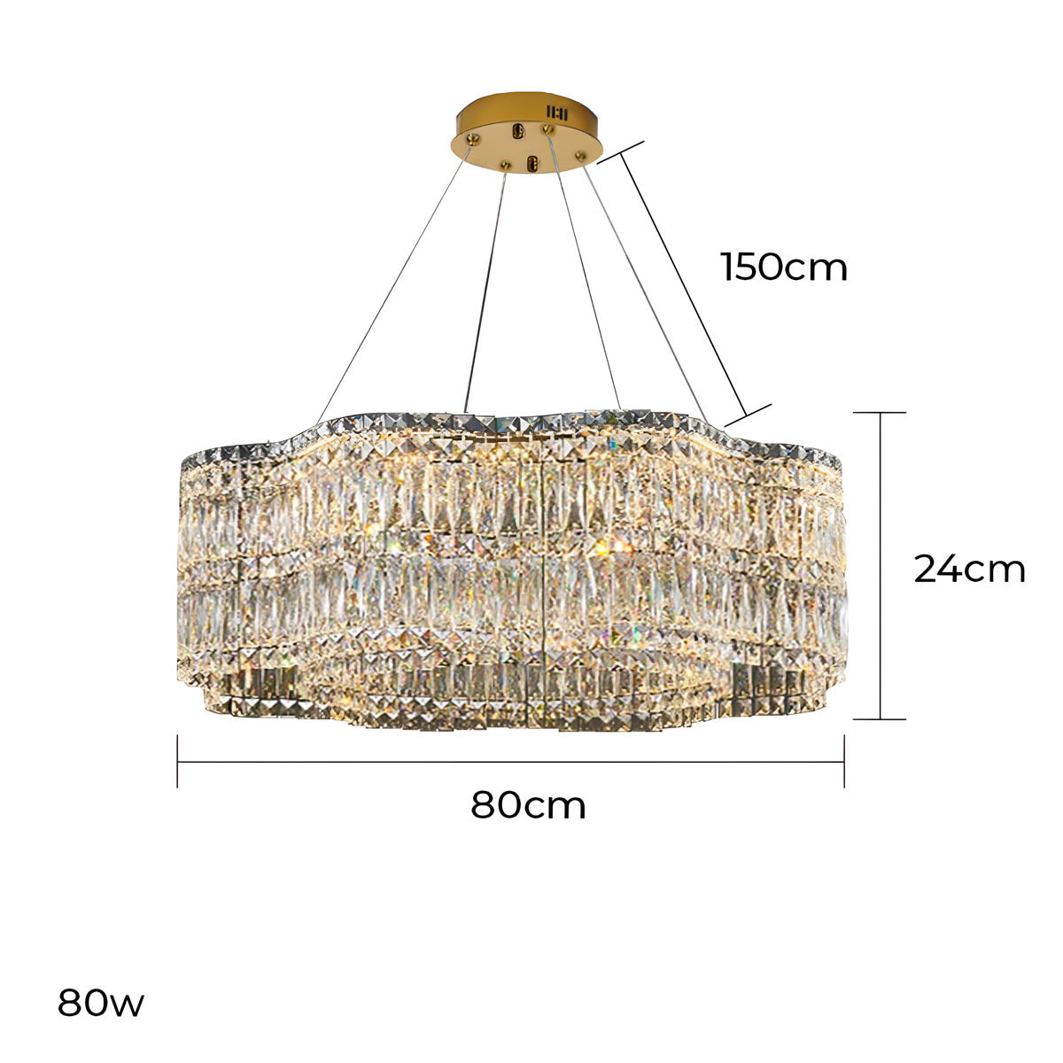 Acorn Loop Crystal Linear Chandelier — gallery image 24